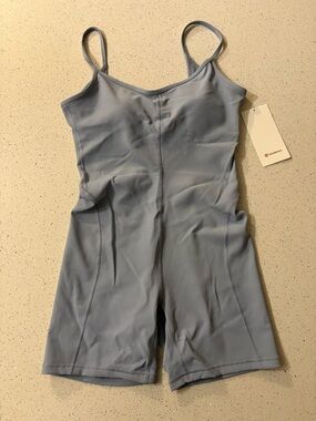 lululemon athletica chambray Ribbed Contoured Unitard 6" - size 10 *NWT